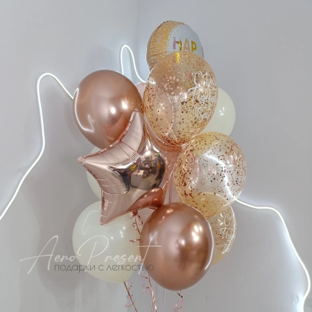 Набор шаров "Голд Роуз"